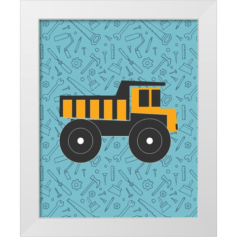 Build 1 White Modern Wood Framed Art Print by Allen, Kimberly
