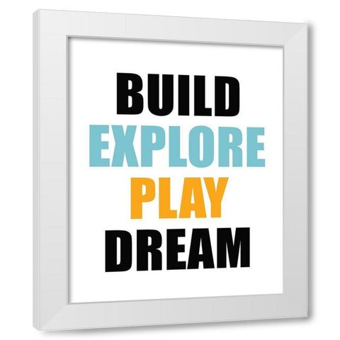 Build 2 White Modern Wood Framed Art Print by Allen, Kimberly