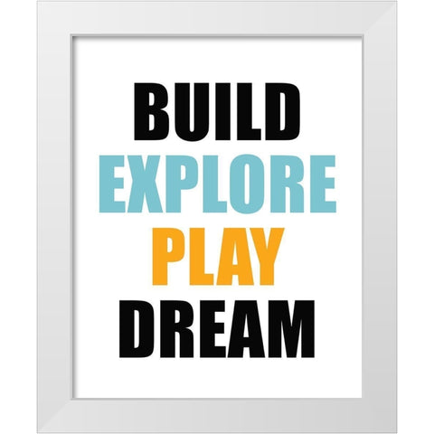 Build 2 White Modern Wood Framed Art Print by Allen, Kimberly