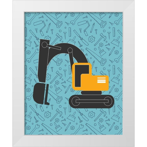 Build 3 White Modern Wood Framed Art Print by Allen, Kimberly