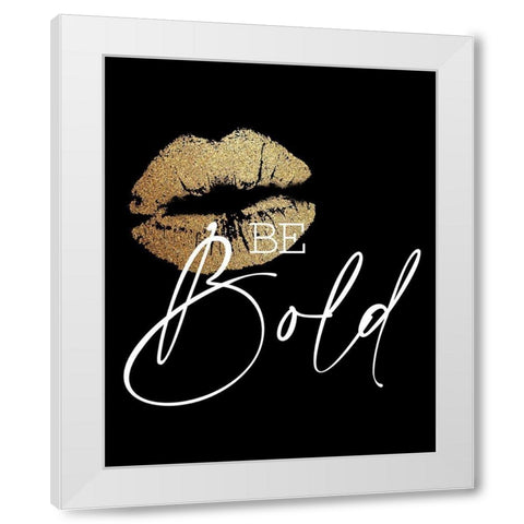 Bold Lips White Modern Wood Framed Art Print by Allen, Kimberly