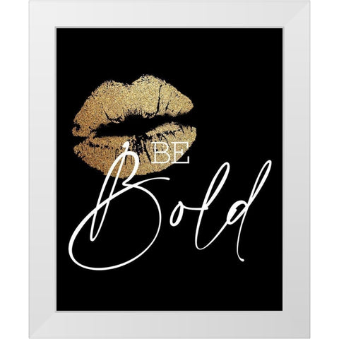 Bold Lips White Modern Wood Framed Art Print by Allen, Kimberly