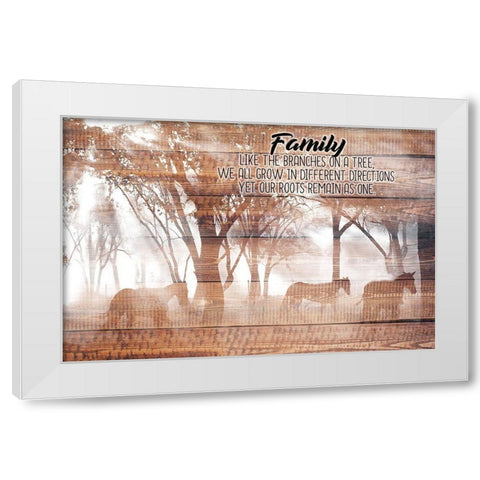 Family Roots White Modern Wood Framed Art Print by Allen, Kimberly