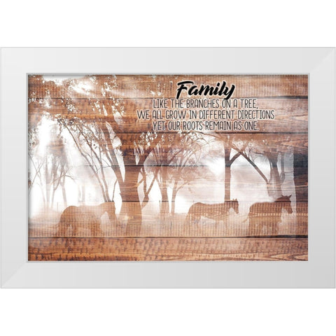 Family Roots White Modern Wood Framed Art Print by Allen, Kimberly