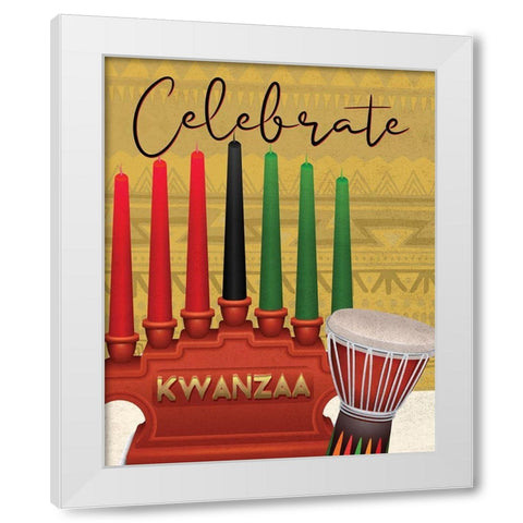 Celebrate White Modern Wood Framed Art Print by Allen, Kimberly