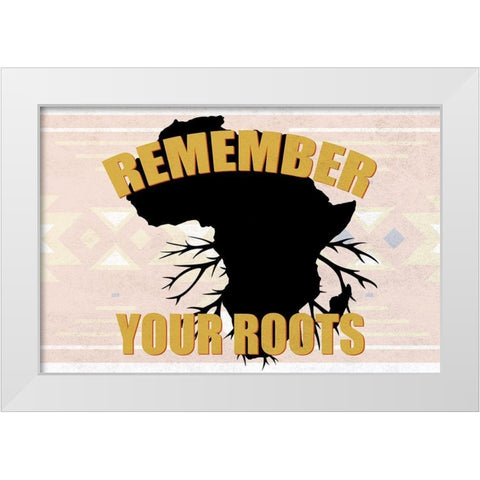 Remember Your Roots White Modern Wood Framed Art Print by Allen, Kimberly