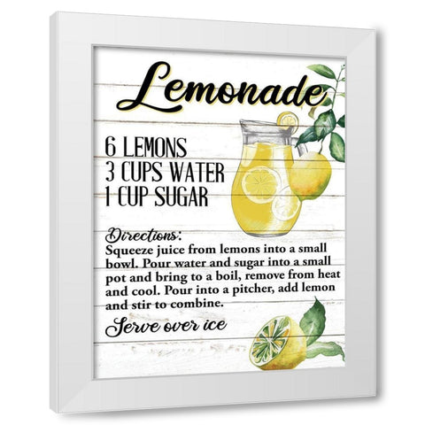 Lemonade White Modern Wood Framed Art Print by Allen, Kimberly