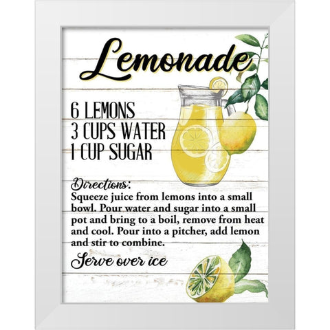 Lemonade White Modern Wood Framed Art Print by Allen, Kimberly