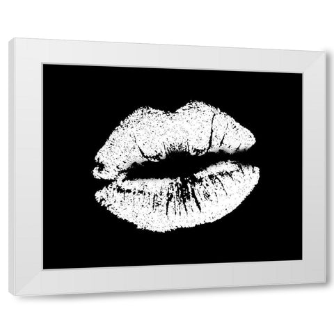 White Lips White Modern Wood Framed Art Print by Allen, Kimberly
