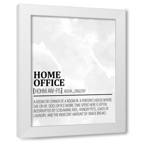 Home Office 1 Watercolor BW White Modern Wood Framed Art Print by Allen, Kimberly