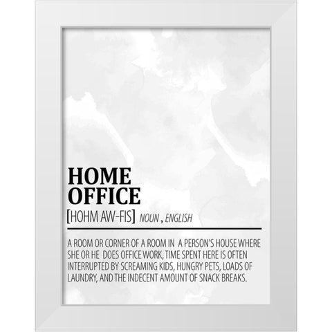 Home Office 1 Watercolor BW White Modern Wood Framed Art Print by Allen, Kimberly