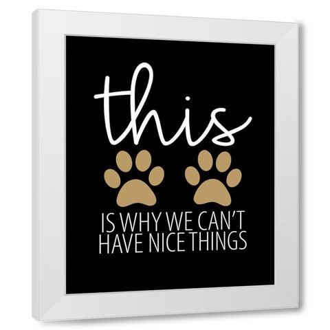 Nice Things White Modern Wood Framed Art Print by Allen, Kimberly