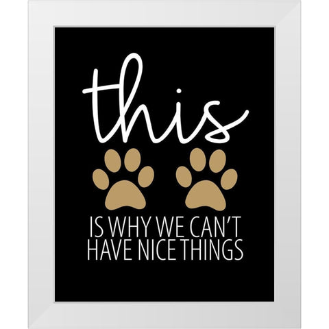 Nice Things White Modern Wood Framed Art Print by Allen, Kimberly