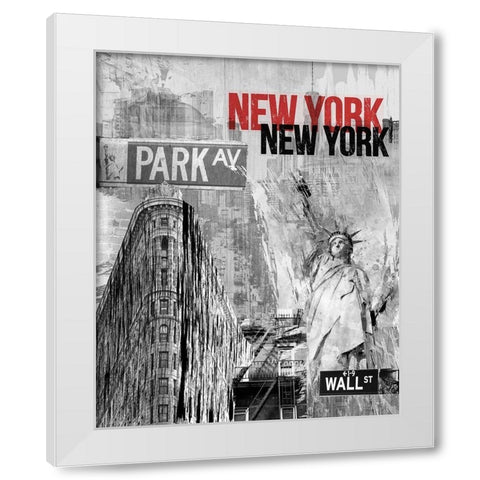 NY Park Ave White Modern Wood Framed Art Print by Allen, Kimberly
