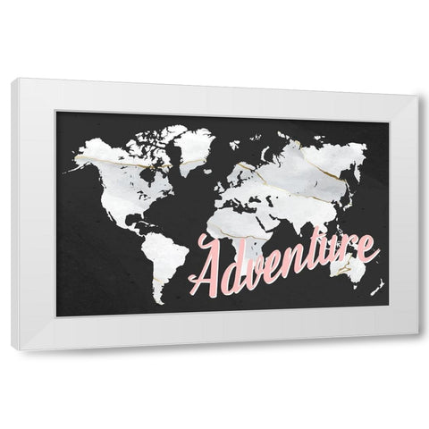 Adventure Marble White Modern Wood Framed Art Print by Allen, Kimberly