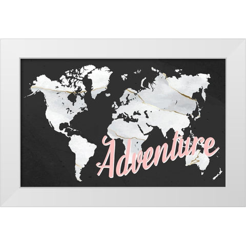 Adventure Marble White Modern Wood Framed Art Print by Allen, Kimberly