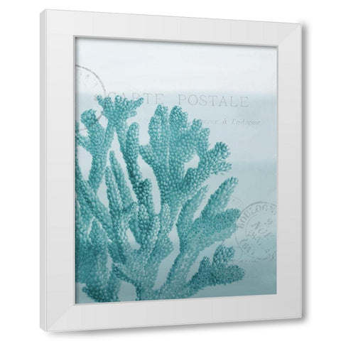 Seaside Card 1 V2 White Modern Wood Framed Art Print by Allen, Kimberly