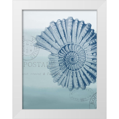 Seaside Card 2 V2 White Modern Wood Framed Art Print by Allen, Kimberly