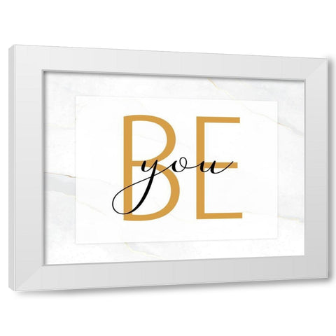 Be 1 White Modern Wood Framed Art Print by Allen, Kimberly