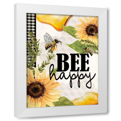 Bee Keeper 5 White Modern Wood Framed Art Print by Allen, Kimberly