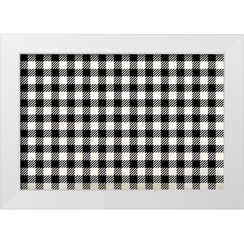 Plaid Bee Keeper White Modern Wood Framed Art Print by Allen, Kimberly