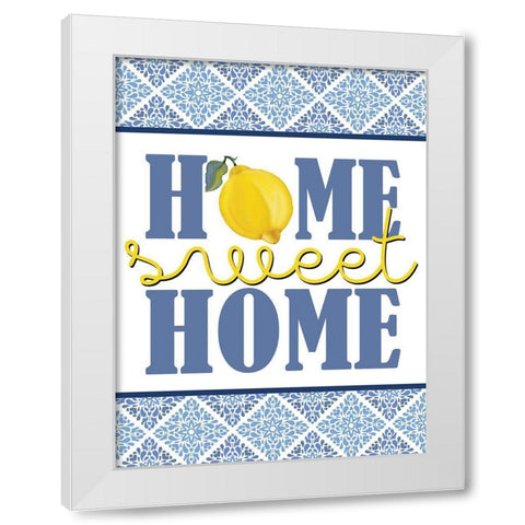 Lemon Tile 14 White Modern Wood Framed Art Print by Allen, Kimberly