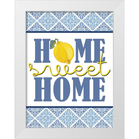 Lemon Tile 14 White Modern Wood Framed Art Print by Allen, Kimberly