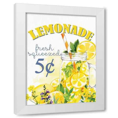 Lemon Tile 8 White Modern Wood Framed Art Print by Allen, Kimberly