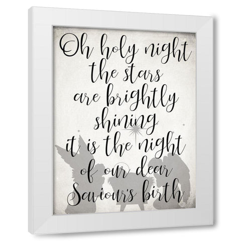 Holy Night White Modern Wood Framed Art Print by Allen, Kimberly