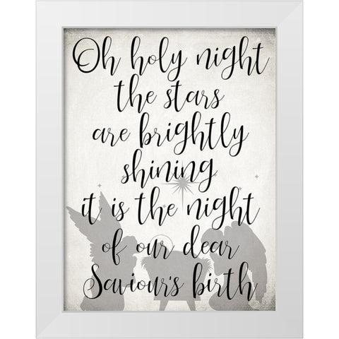 Holy Night White Modern Wood Framed Art Print by Allen, Kimberly