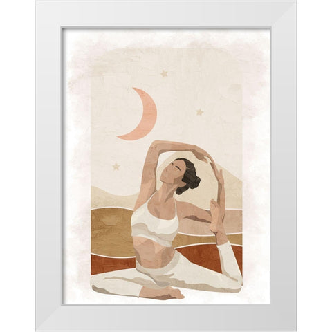 Pose 2 White Modern Wood Framed Art Print by Allen, Kimberly