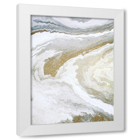 Clouds of Gold 1 White Modern Wood Framed Art Print by Allen, Kimberly