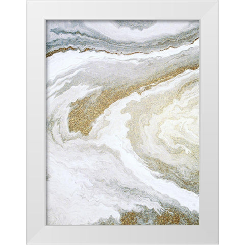 Clouds of Gold 1 White Modern Wood Framed Art Print by Allen, Kimberly