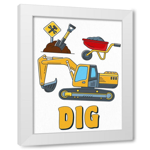 Build 3 White Modern Wood Framed Art Print by Allen, Kimberly