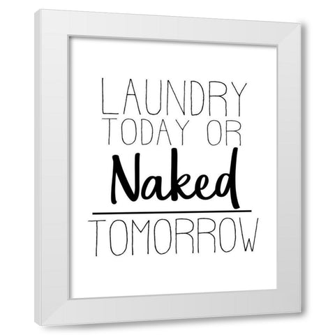 The Laundry 4 White Modern Wood Framed Art Print by Allen, Kimberly