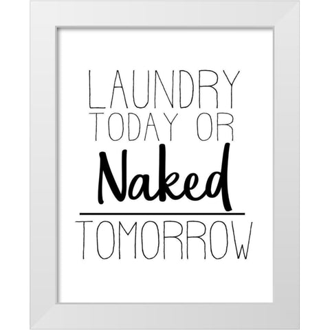 The Laundry 4 White Modern Wood Framed Art Print by Allen, Kimberly