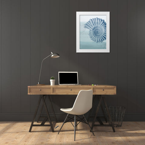 Seaside Card 2 v2 White Modern Wood Framed Art Print by Allen, Kimberly