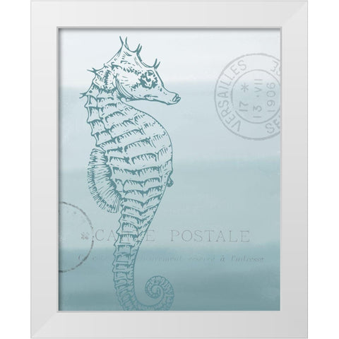 Seaside Card 3 v2 White Modern Wood Framed Art Print by Allen, Kimberly