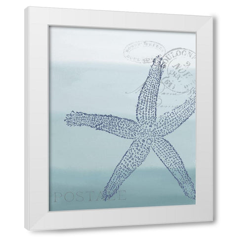Seaside Card 4 v2 White Modern Wood Framed Art Print by Allen, Kimberly