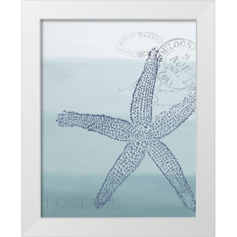 Seaside Card 4 v2 White Modern Wood Framed Art Print by Allen, Kimberly
