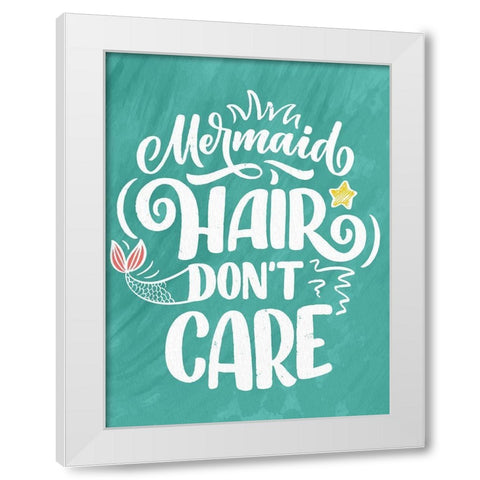 Mermaid Hair White Modern Wood Framed Art Print by Allen, Kimberly