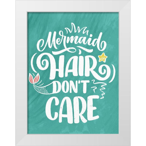 Mermaid Hair White Modern Wood Framed Art Print by Allen, Kimberly