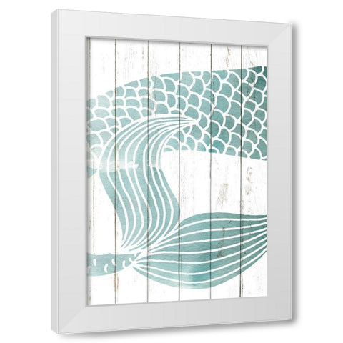 Mermaid Tail 2 White Modern Wood Framed Art Print by Allen, Kimberly