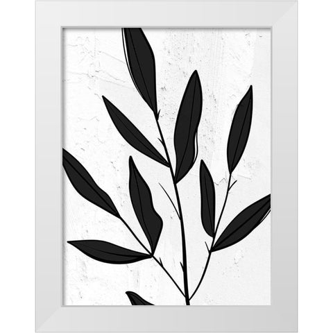 Plaster Leaves 1 White Modern Wood Framed Art Print by Allen, Kimberly
