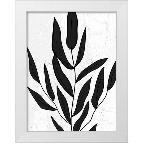 Plaster Leaves 2 White Modern Wood Framed Art Print by Allen, Kimberly