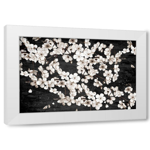 Magnolia Branches White Modern Wood Framed Art Print by Allen, Kimberly