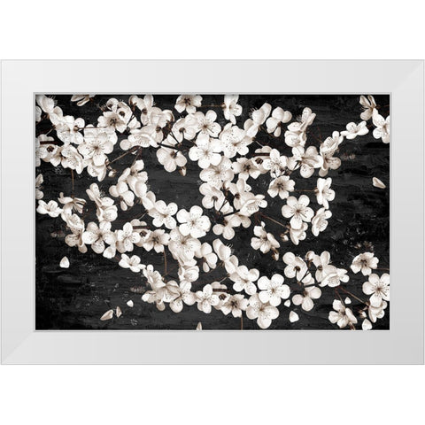 Magnolia Branches White Modern Wood Framed Art Print by Allen, Kimberly