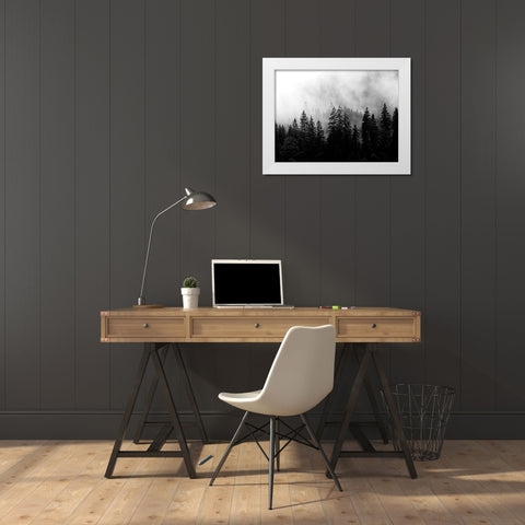 Foggy Morning White Modern Wood Framed Art Print by Allen, Kimberly