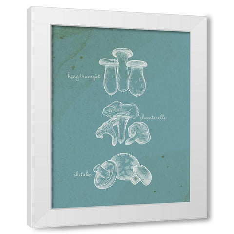 Mushroom Type 1 White Modern Wood Framed Art Print by Allen, Kimberly
