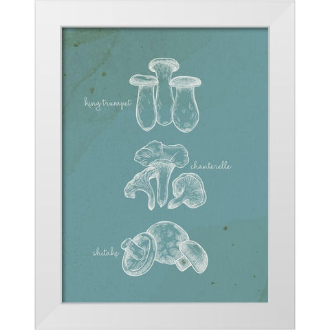 Mushroom Type 1 White Modern Wood Framed Art Print by Allen, Kimberly